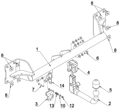 Фаркоп AUTO-HAK B 19V для BMW X6 E71